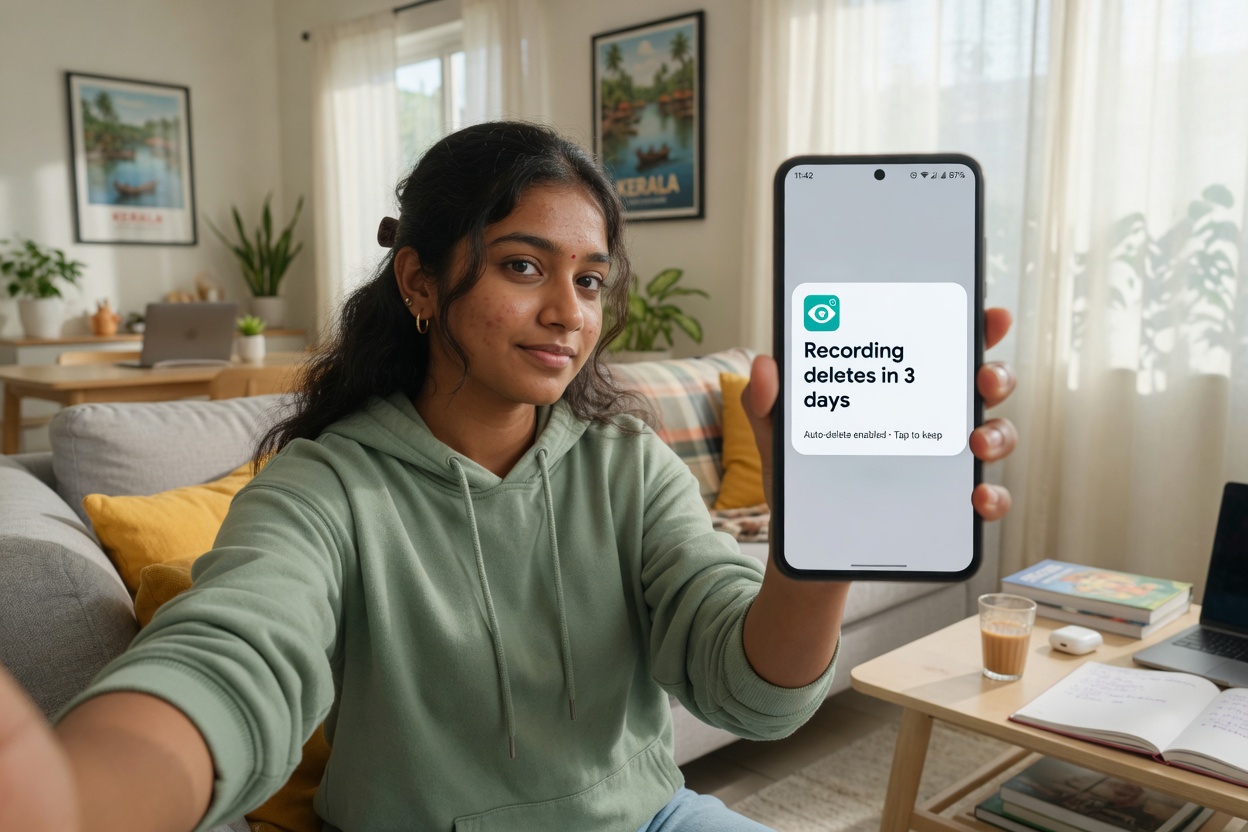 Student using the app
