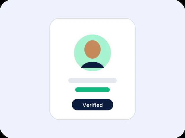 Verified tutor profile card